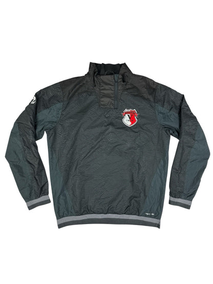 Adidas Retro Grey 1/4 Zip Japanese Football Track Top Small
