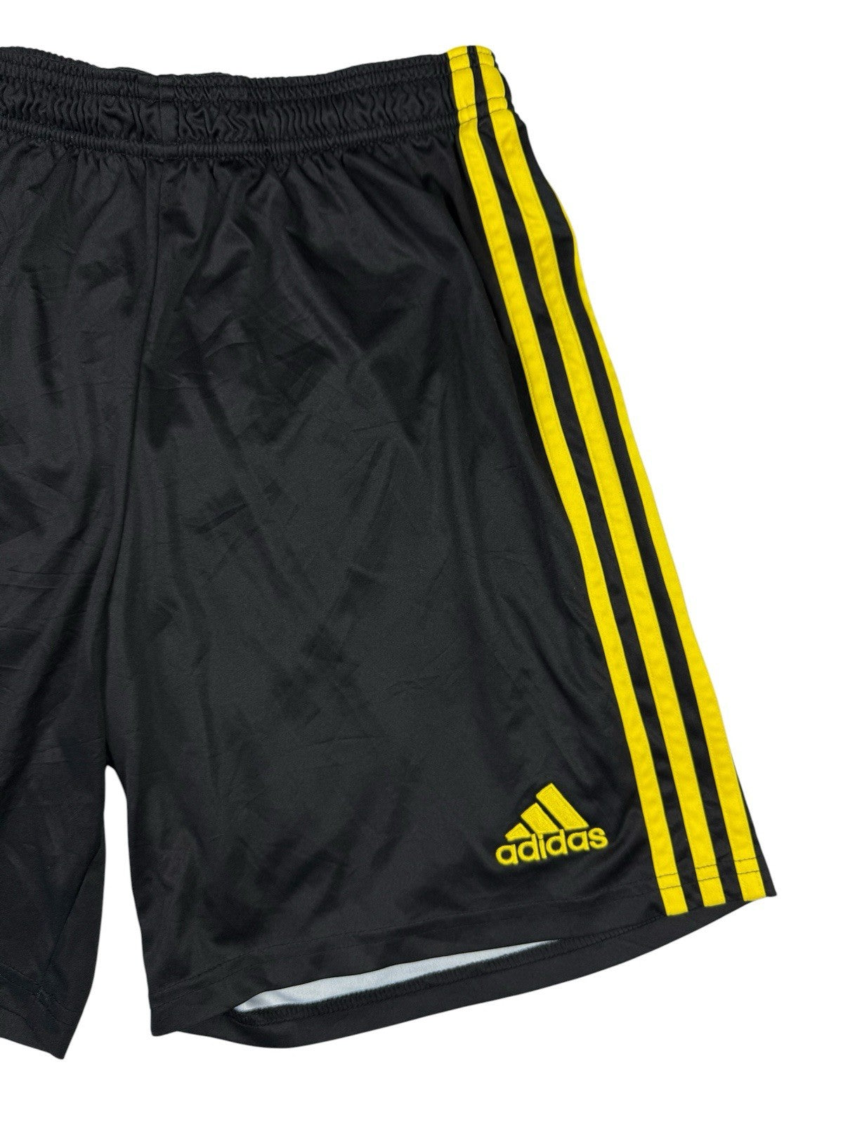 Adidas Black/Yellow Polyester Sport Shorts Blitz Academy FC Medium