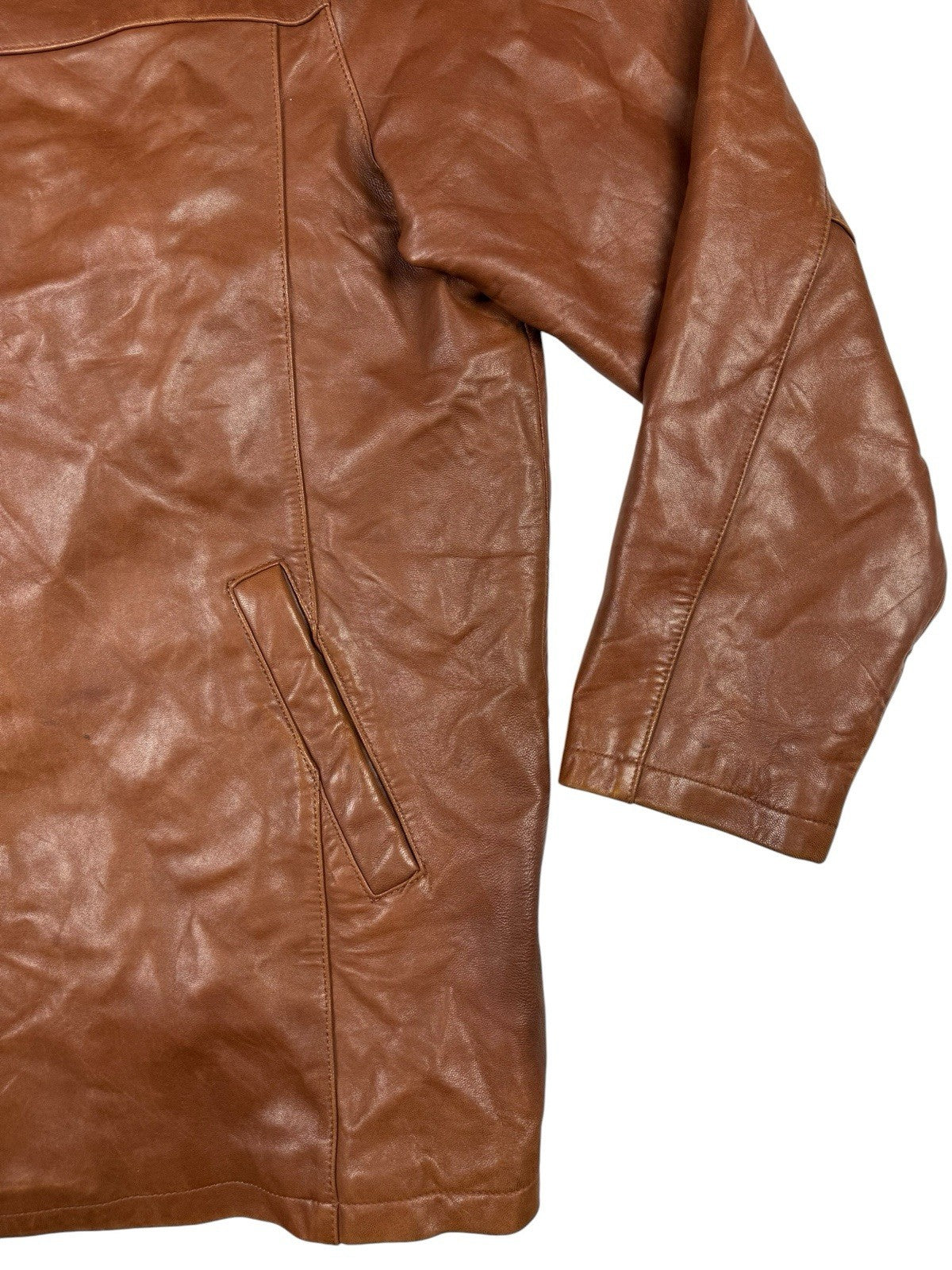 Joseph Barry Retro Brown Genuine Leather Jacket Large
