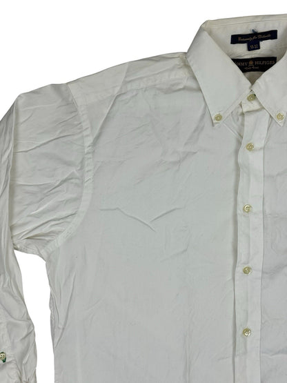Tommy Hilfiger Vintage White Gold Crest Shirt Medium (15" Collar)