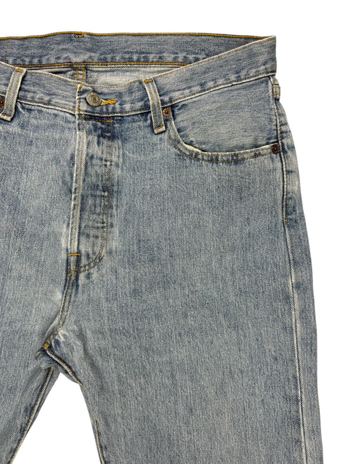 Levi's 501 Light Blue Straight Leg Denim Jeans 34W 30L