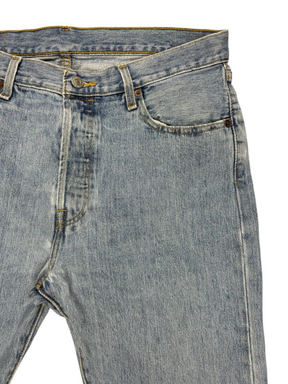 Levi's 501 Light Blue Straight Leg Denim Jeans 34W 30L