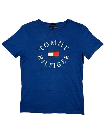 Tommy Hilfiger Blue Cotton Printed Top Youth Large (Age 14)