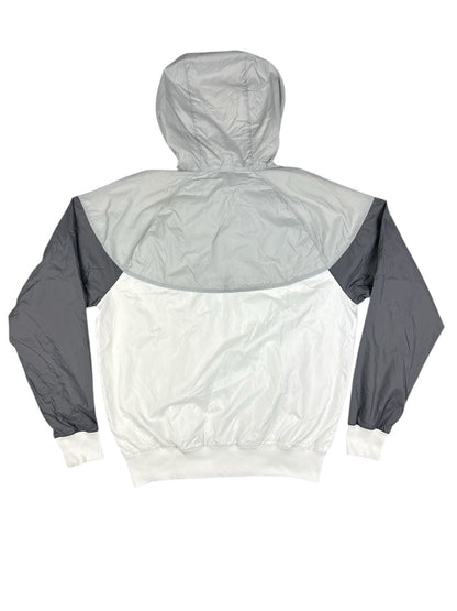 Nike Grey Nylon Windrunner Hooded Track Jacket XS