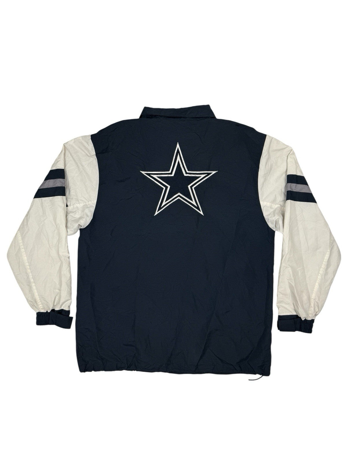 Dallas Cowboys NFL Blue Windbreaker Zip Track Jacket Medium