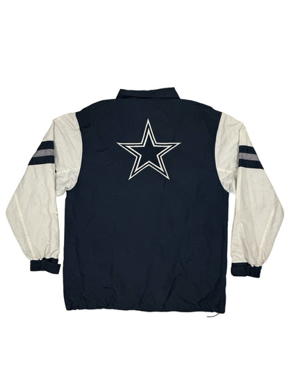 Dallas Cowboys NFL Blue Windbreaker Zip Track Jacket Medium
