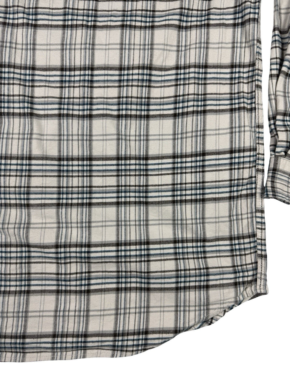 Carhartt Rugged Flex Relaxed Fit White Plaid Flannel Button Shirt 2XL Tall
