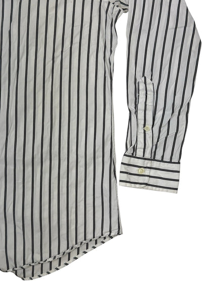 Polo Ralph Lauren White Striped Slim Fit Collared Shirt Large