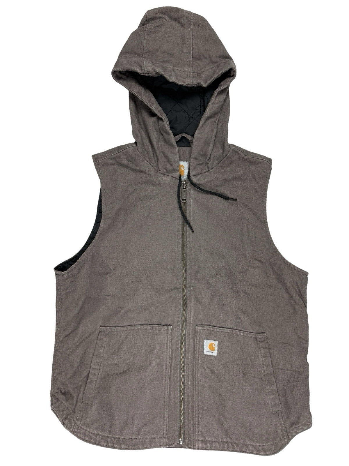 Carhartt Women's Washed Duck Hooded Insulated Gilet Vest Medium (Size 8/10)