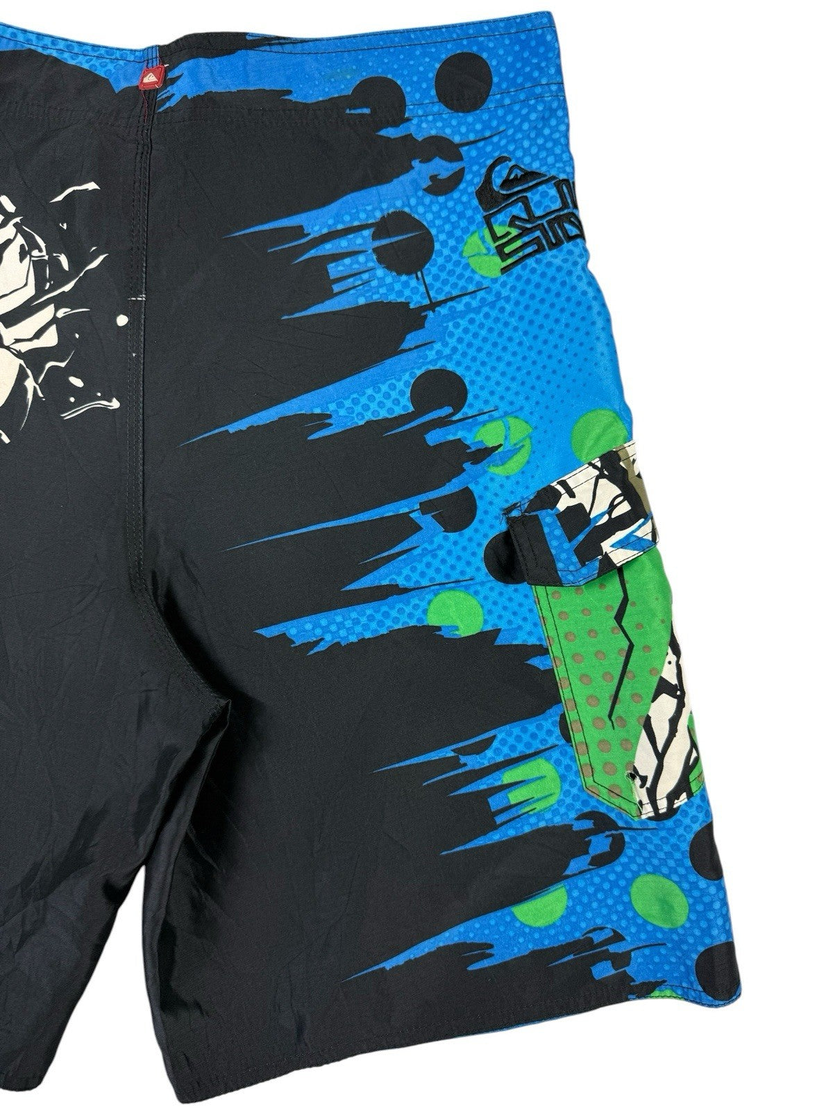 Quiksilver Retro Y2K Crazy Fox Pattern Board Swim Shorts 34W Large
