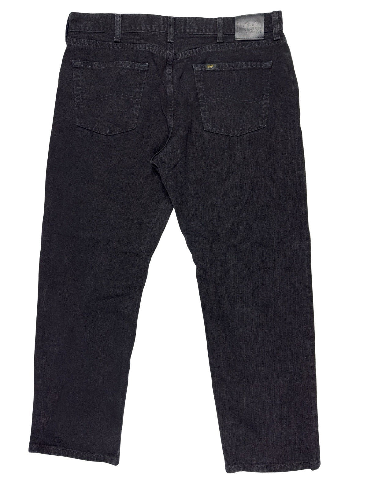 Lee Classic Regular Fit Straight Leg Black Denim Jeans 38W 29L