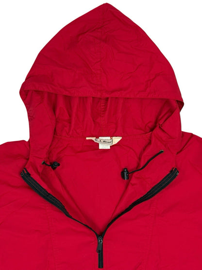 LL Bean Retro Red Pullover Anorak Poncho Large