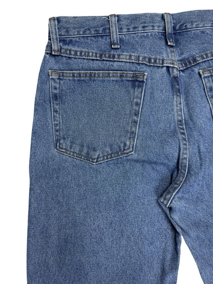 Rustler Wrangler Blue Denim Straight Leg Jeans 34W 32L
