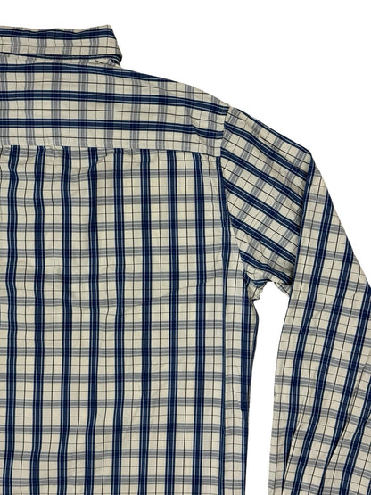 Timberland Blue Plaid Slim Fit Collared Shirt Medium