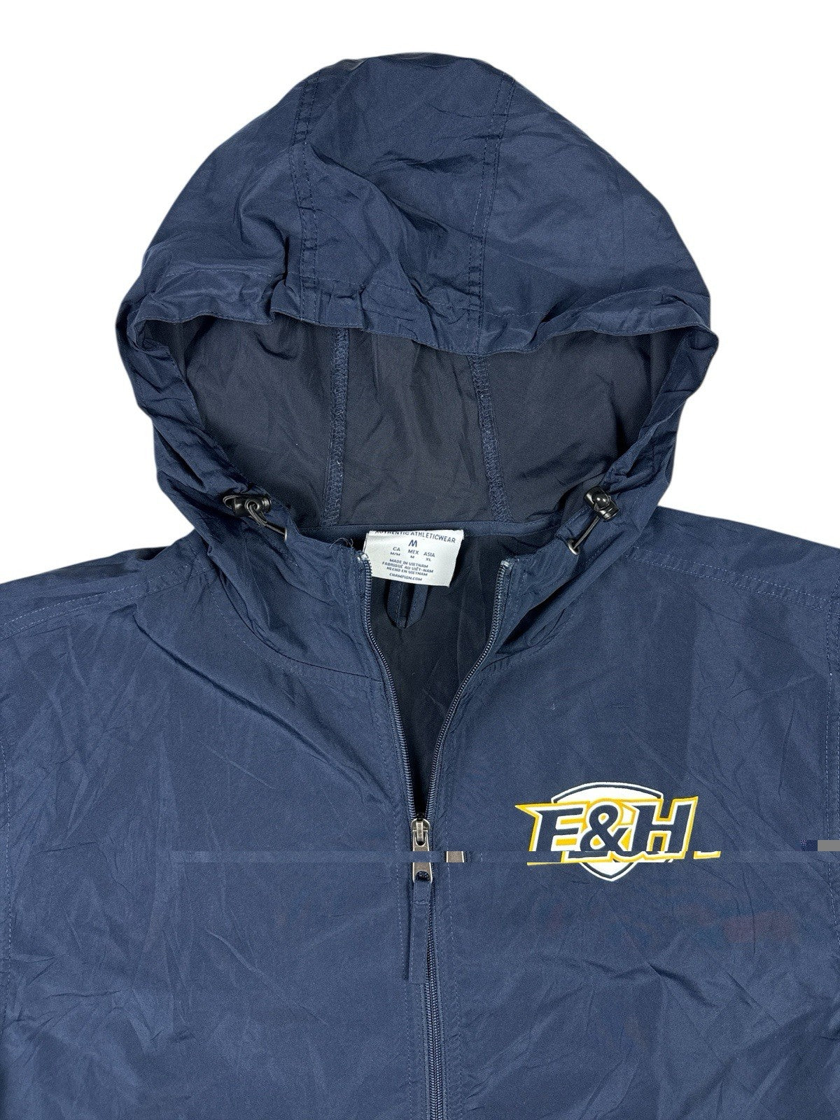 Champion Blue E&H Wasps College Hooded Zip Track Jacket Medium