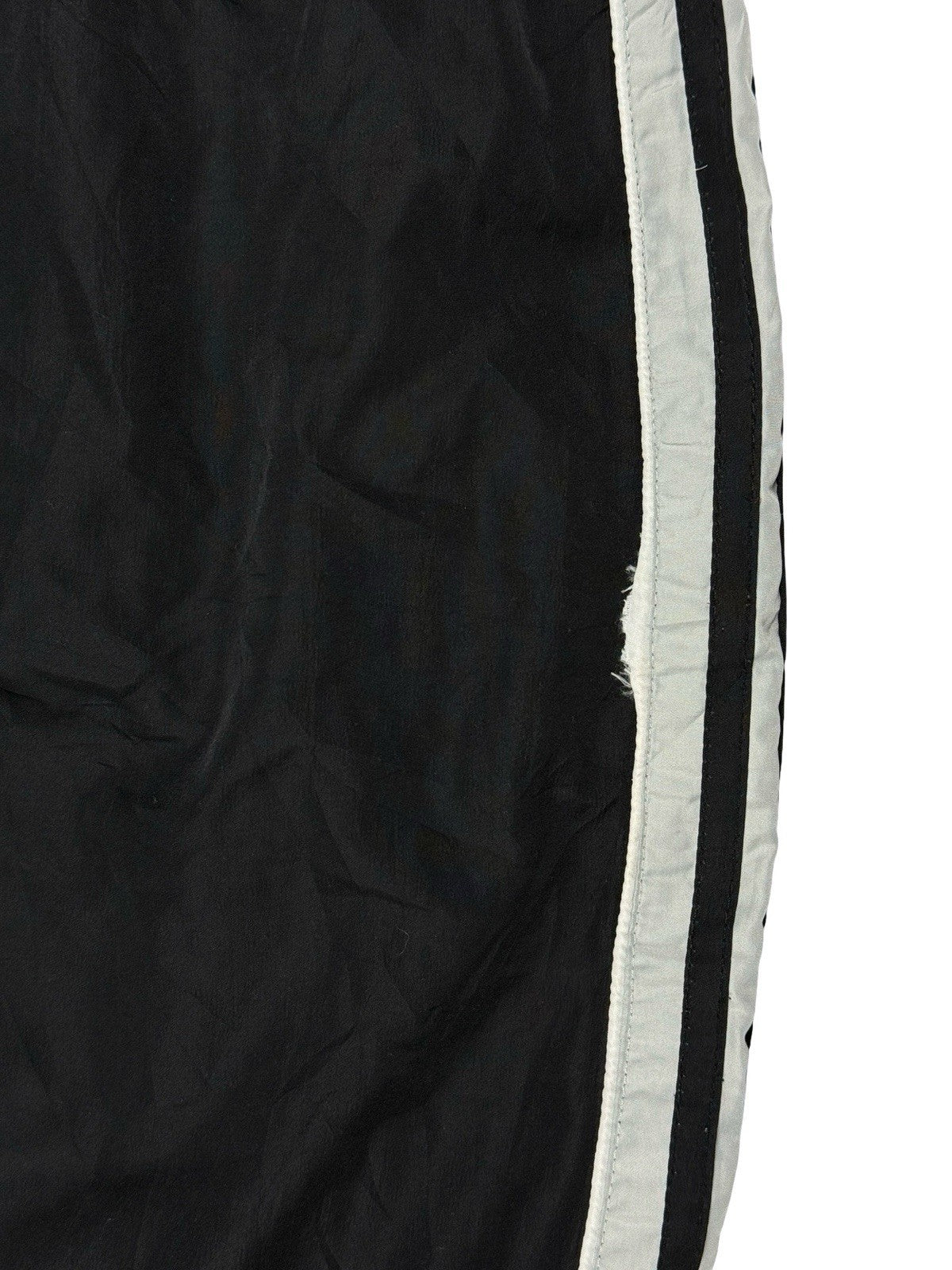 Adidas Vintage Lined Black Polyester Tracksuit Bottoms Pant Trousers Large