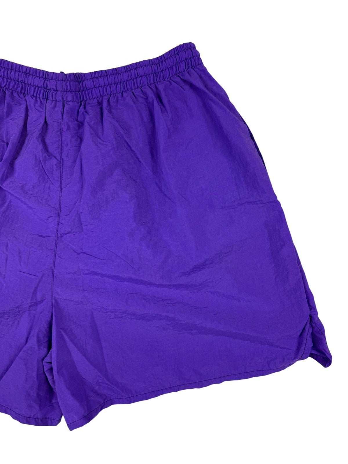Olympic Exposure Retro Y2K Purple Nylon Exercise Sport Shorts Large