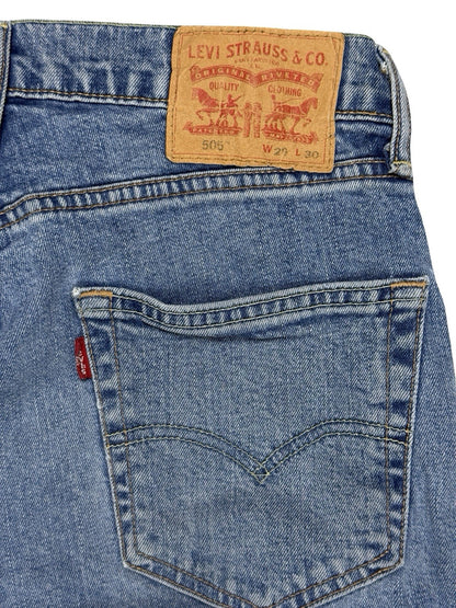 Levi's 505 Blue Regular Straight Leg Denim Jeans 29W 30L