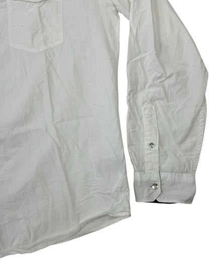 Guess White Regular Fit Collared Shirt Medium