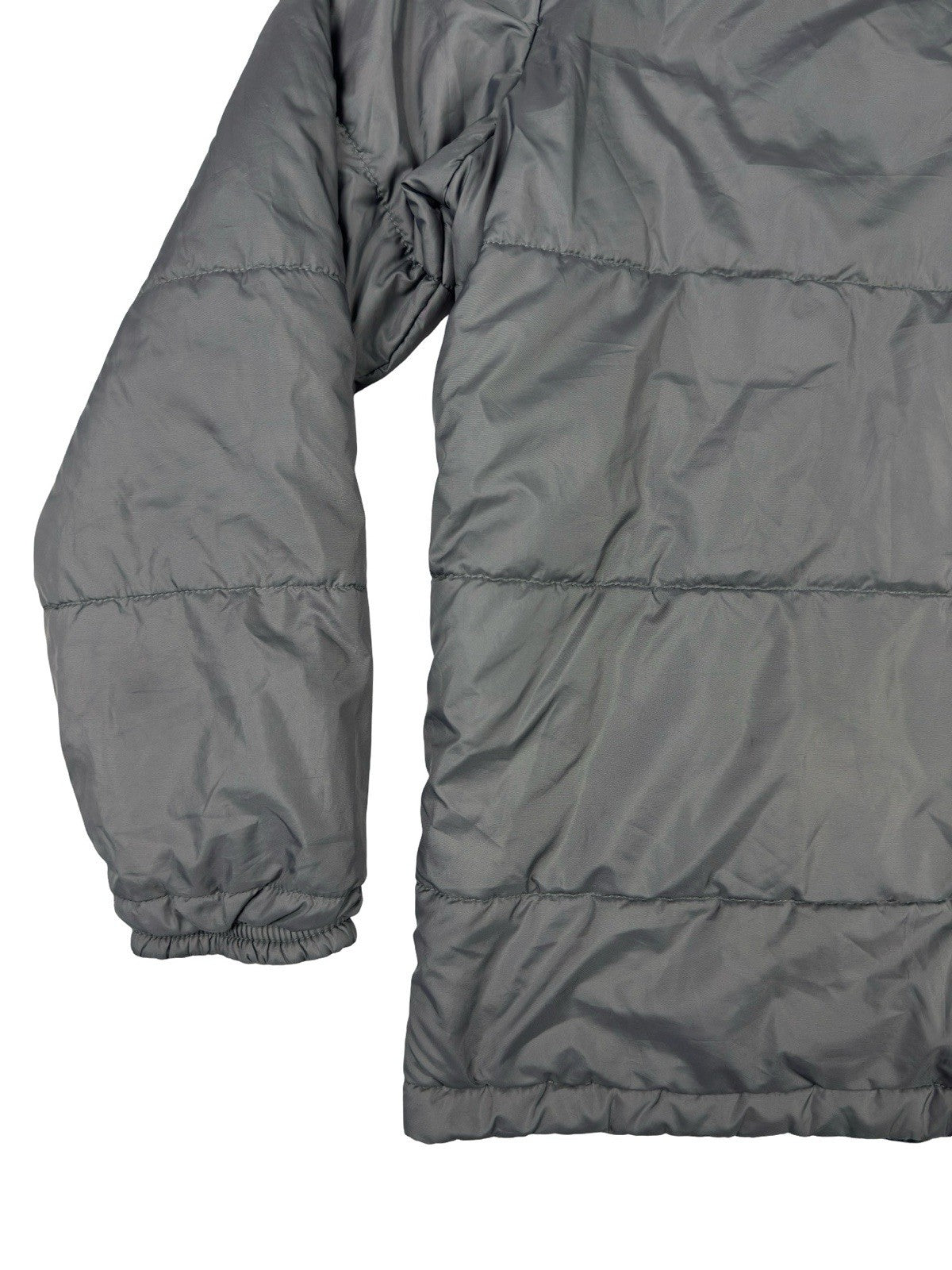 Columbia Grey Reversible Puffer Hooded Jacket Youth Large (14/16)