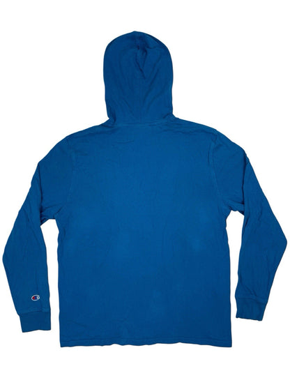Champion Blue Printed Hoodie Large