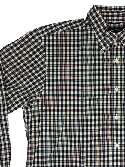 Nautica Retro Multicoloured Plaid Cotton Collared Shirt XL