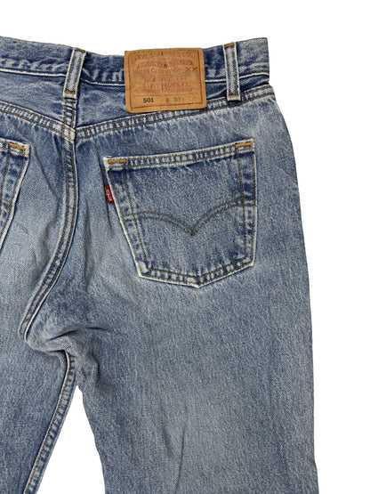 Levi's 501 Vintage 90s Blue Straight Leg Denim Jeans 30W 32L Made in USA