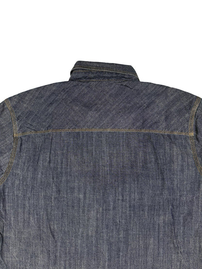 Levi's Blue Cotton Short Sleeve Chambray Shirt Medium