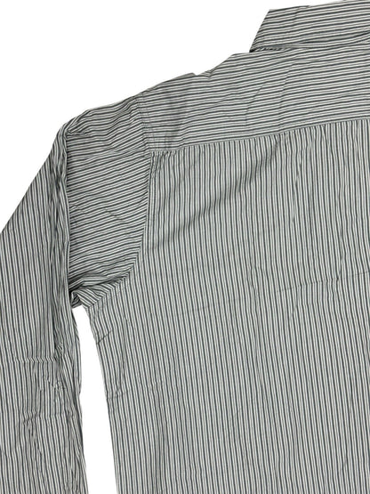 Wrangler Grey Striped Collared Cotton Shirt XL