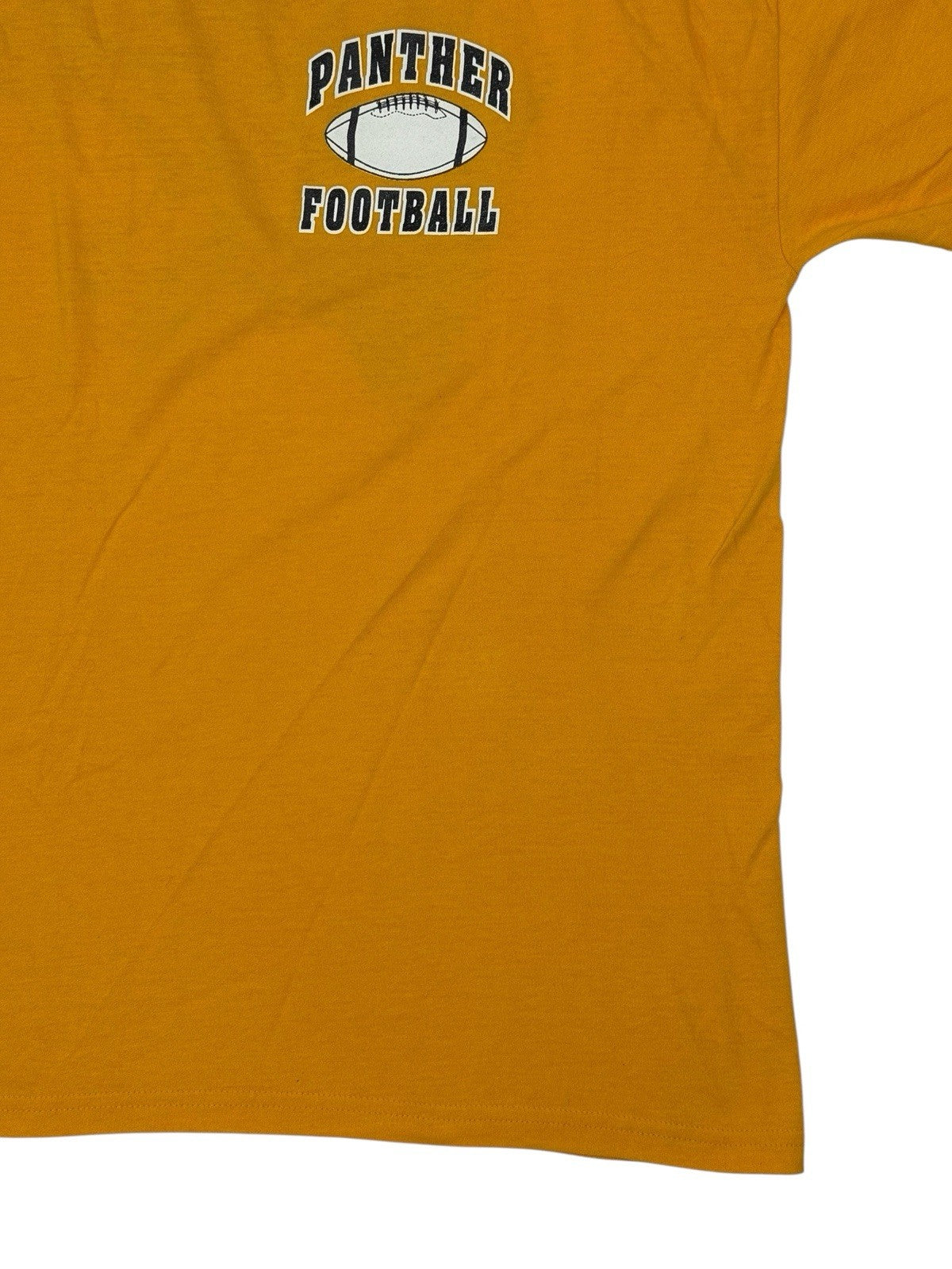 Panther Football Retro Yellow American Sports Cotton Blend Printed Top Medium