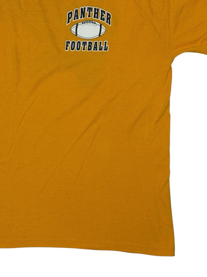 Panther Football Retro Yellow American Sports Cotton Blend Printed Top Medium