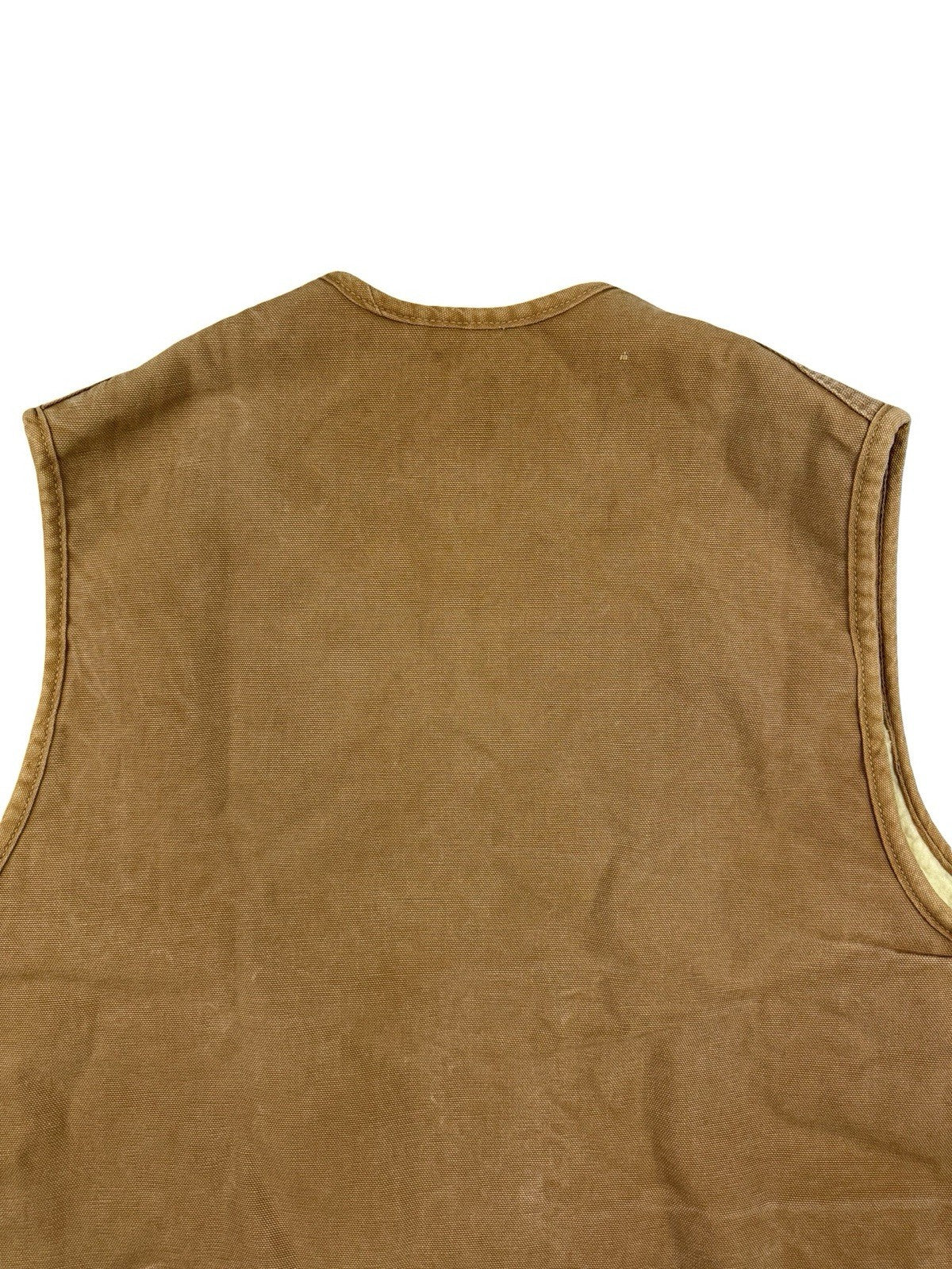 Carhartt Sherpa Lined 90s Beige Work Vest Gilet Body Warmer Large