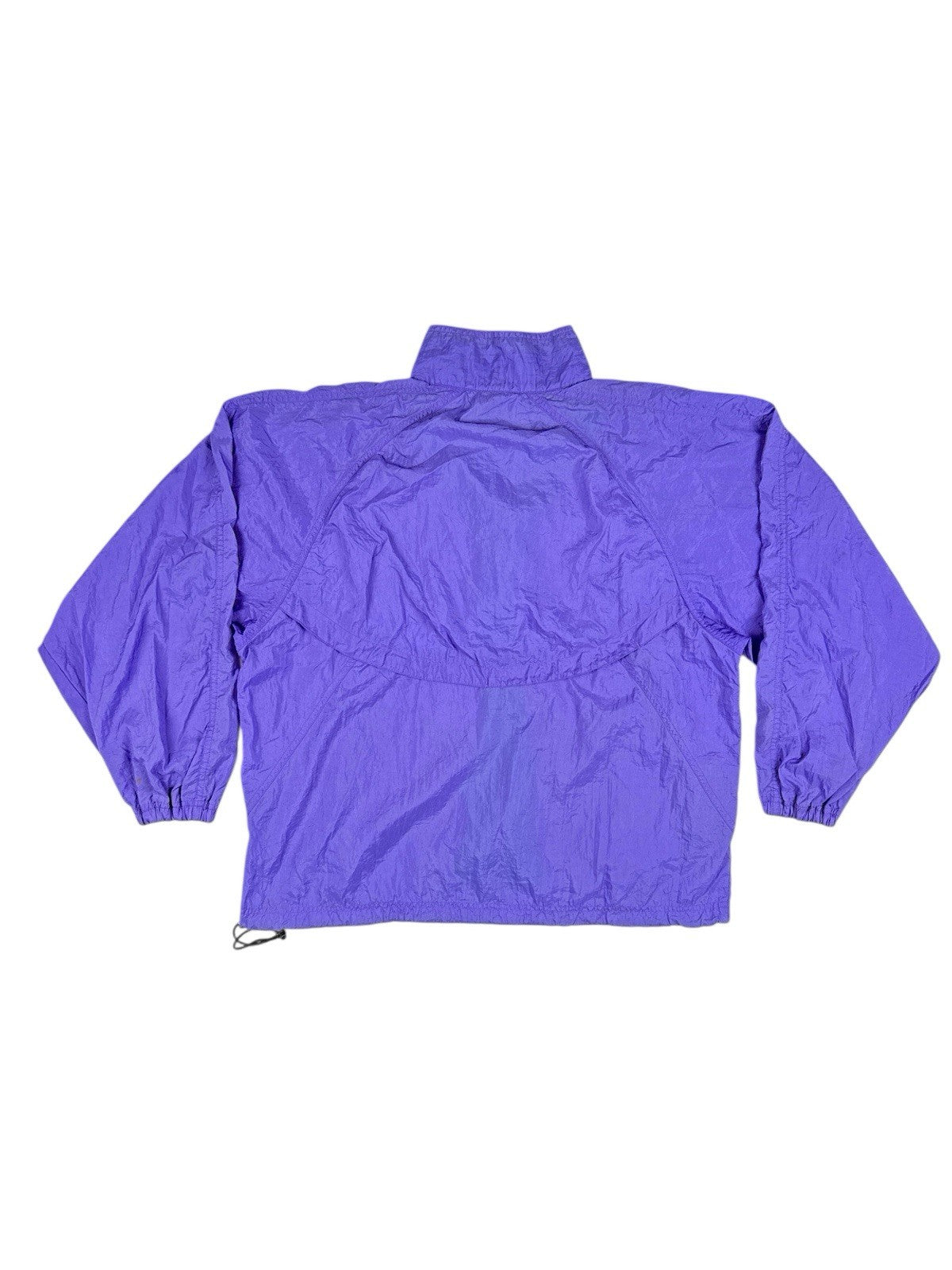 Reebok Retro Purple Nylon Zip Track Jacket Large
