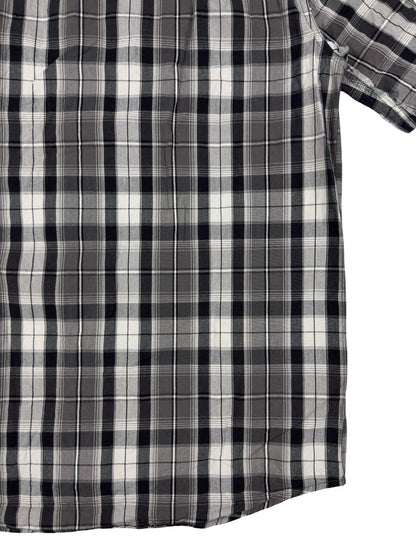 Carhartt Essential Relaxed Fit Grey Plaid Short Sleeve Shirt Medium