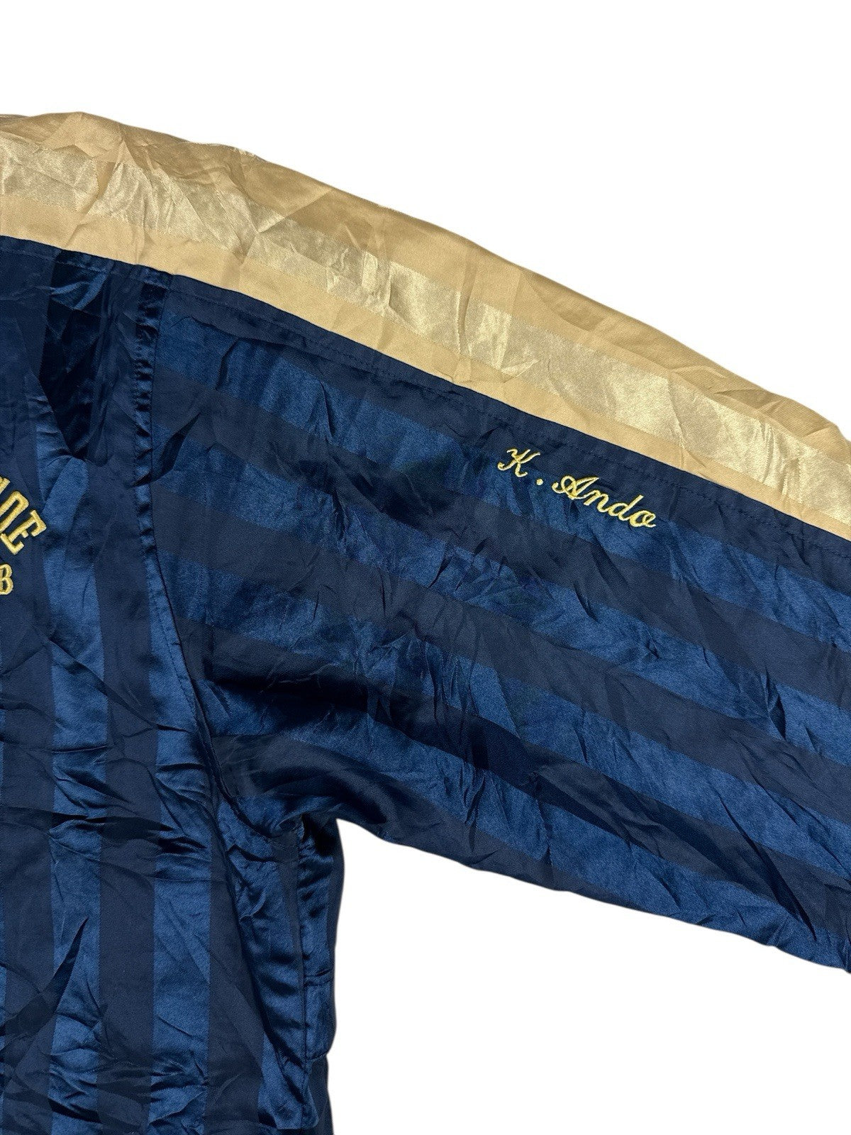 Puma Retro Blue Striped Japanese Football Track Jacket Large