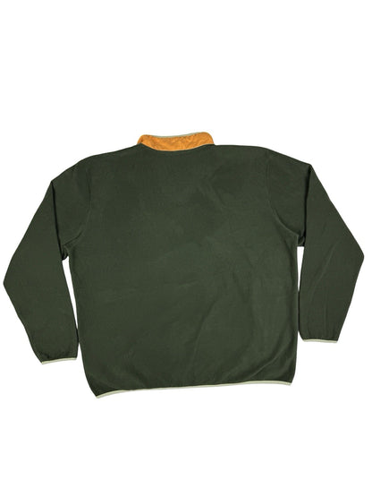 Columbia Green Colourblock Half Zip Outdoor Fleece Jumper 2XL