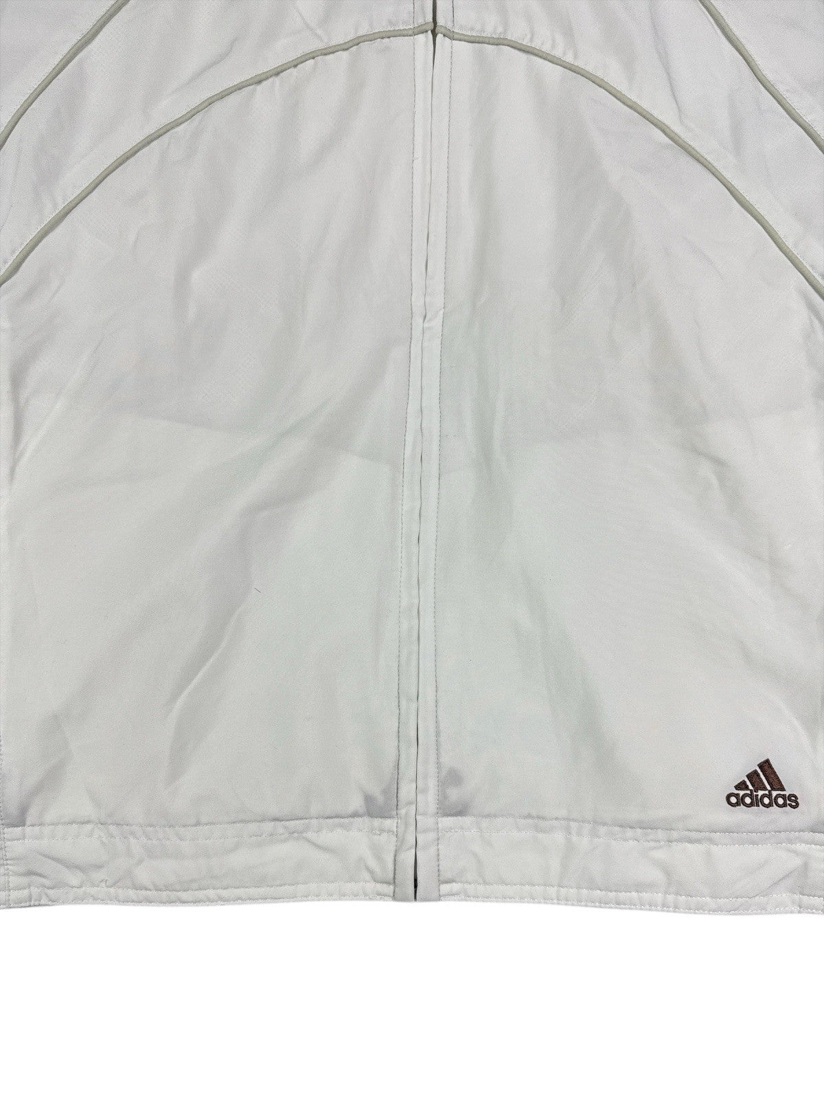 Adidas Vintage White Zip Track Jacket Size 14