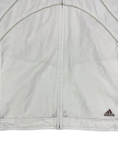 Adidas Vintage White Zip Track Jacket Size 14