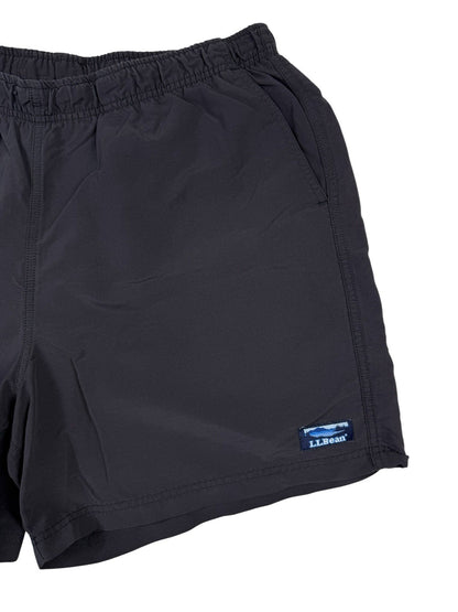 L.L. Bean Black Supplex Nylon Sport Swim Shorts Trunks Large