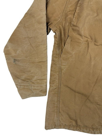 Carhartt C01 6BLC Vintage 90s Brown Chore Coat Jacket Blanket Lined USA XL