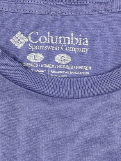 Columbia PFG Purple Fishing Print Cotton Top Large