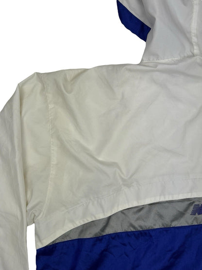 New Balance Retro White Zip Hoodie Track Jacket Large