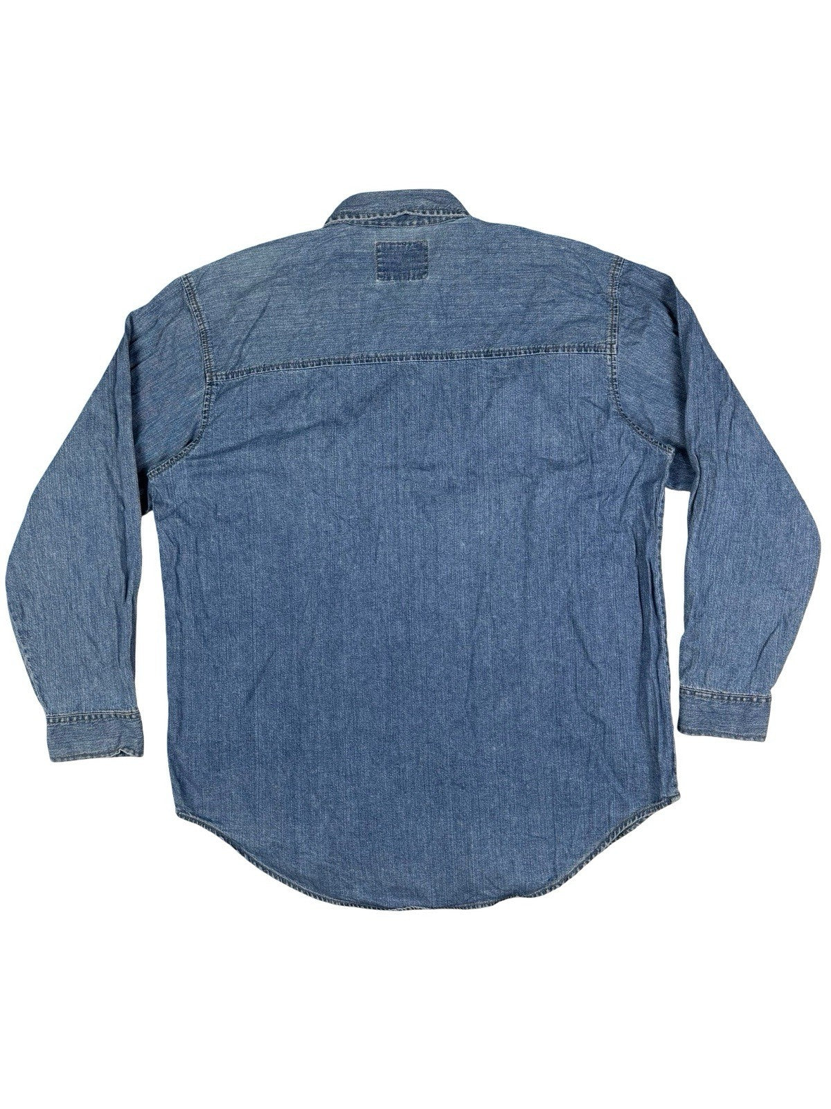 Levi's Vintage Red Tab Blue Chambray Denim Western Shirt Large