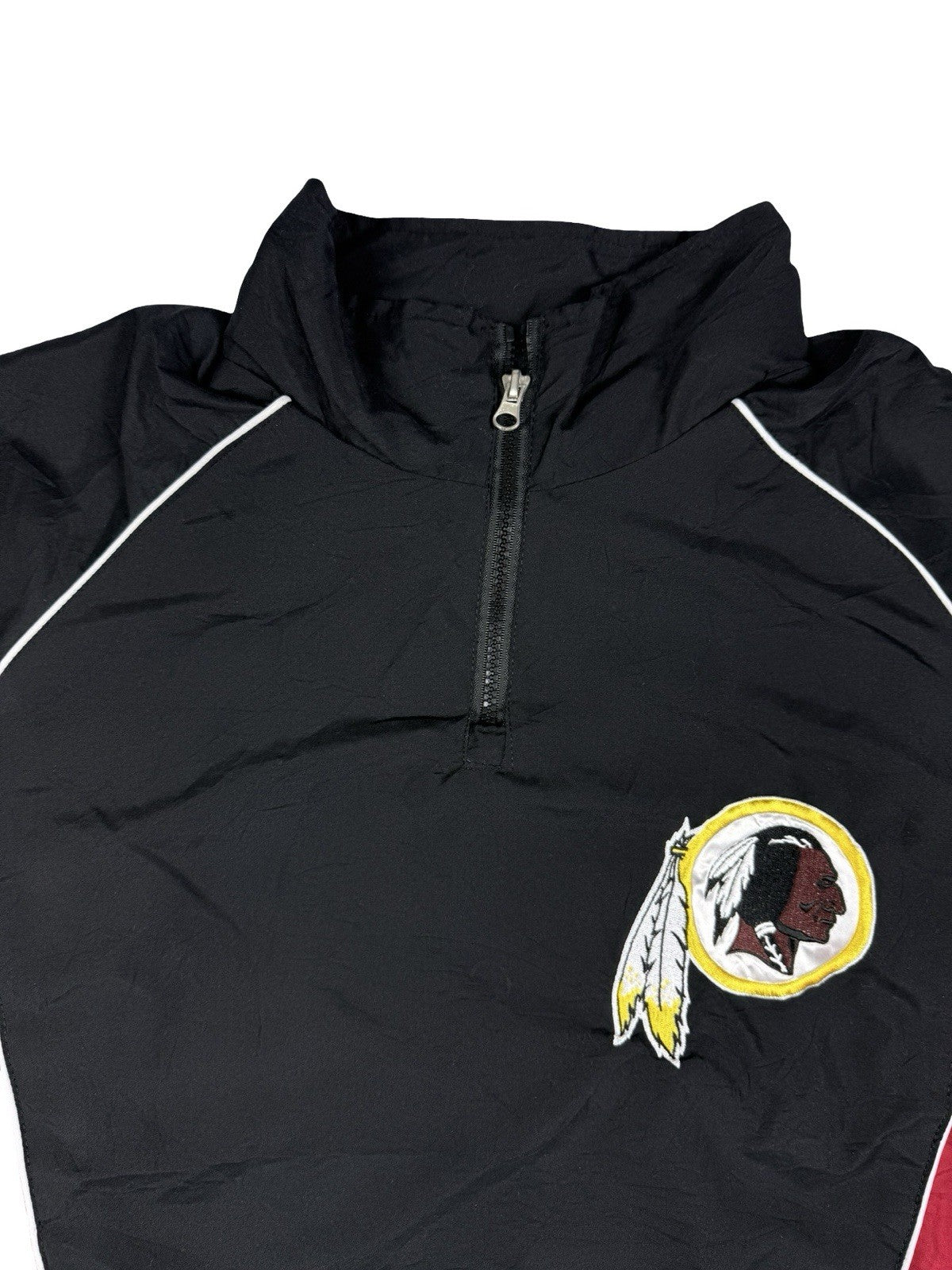 NFL Washington Redskins Retro 1/4 Zip Pullover Windbreaker Jumper Jacket Medium