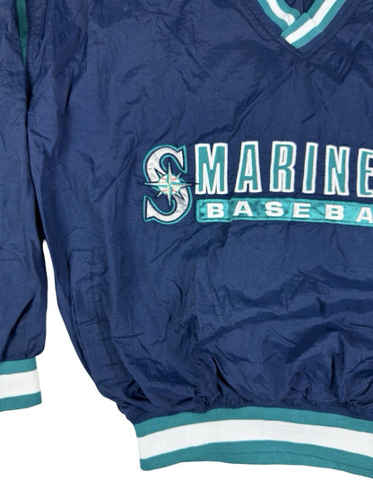 Starter Vintage Seattle Mariners Blue Pullover Windbreaker Jumper Medium