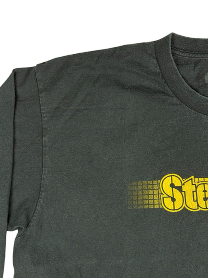 NFL Team Apparel Black Pittsburgh Steelers Long Sleeve Cotton Top XL