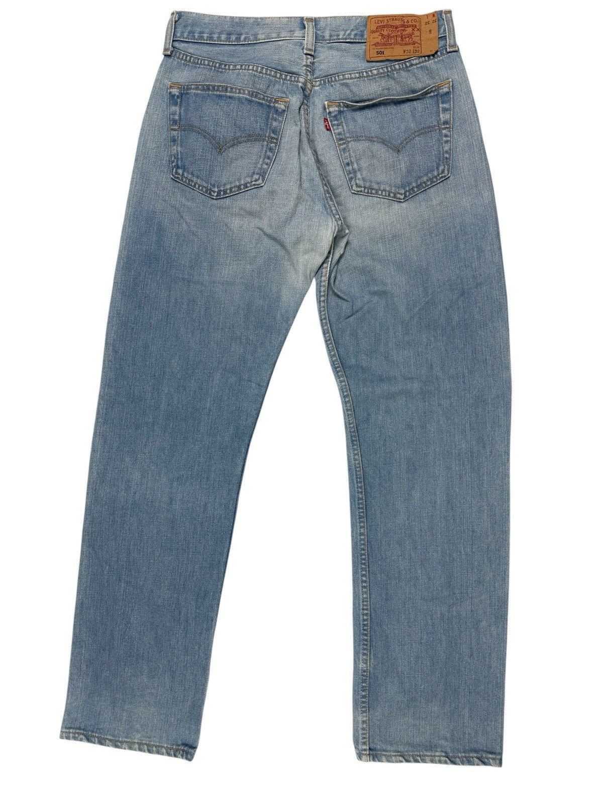 Levi's 501 Light Blue Straight Leg Denim Jeans 32W 32L