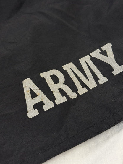 Retro US Army Black Sport Sweat Running Shorts XS/Small