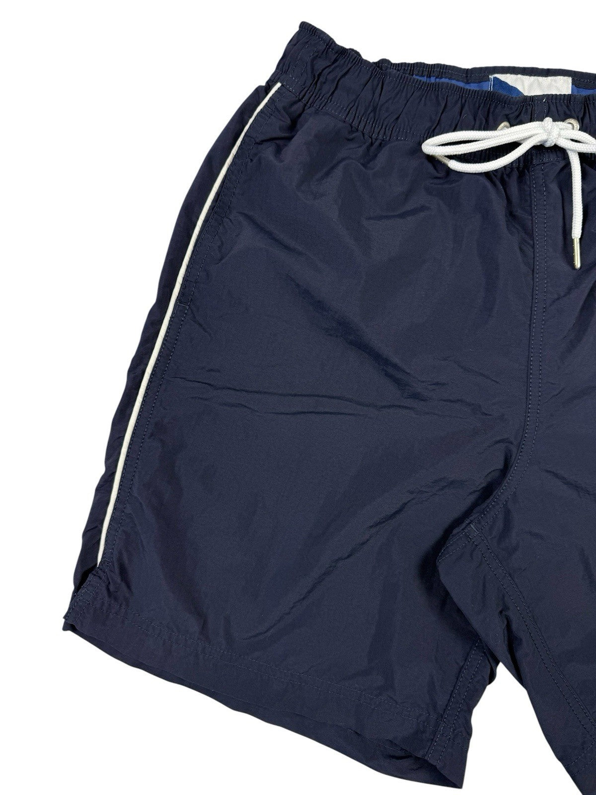 Nautica Blue Lined Retro Style Board Swim Trunk Shorts XS