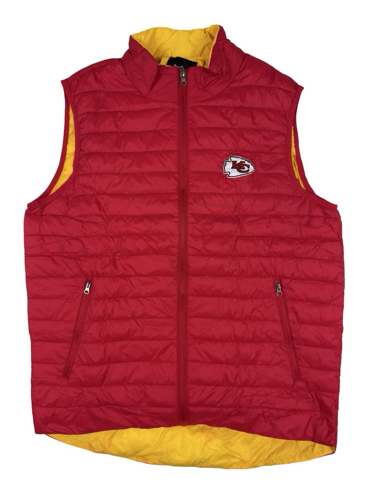 NFL Kansas City Chiefs Red Puffer Gilet Vest Bodywarmer Large